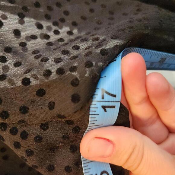 LOFT Black Polka Dot Dress with Sheer Sleeves- Size 00 Petite NWT - Picture 7 of 9